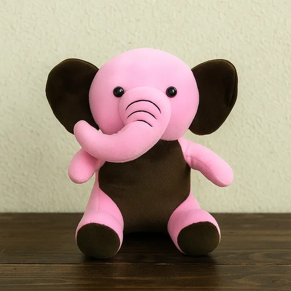 GOLDENHUB_TOYS_20_cm_Pink_Sitting_Elephant_Soft_Plush_Toy_Gift_for_Kids