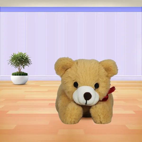 Goldenhub_Toys_Plush_Sleepy_Bear_Stuffed_Toy,_20_cm,_Soft_Velvet_Material,_Brown_-_20_cm
