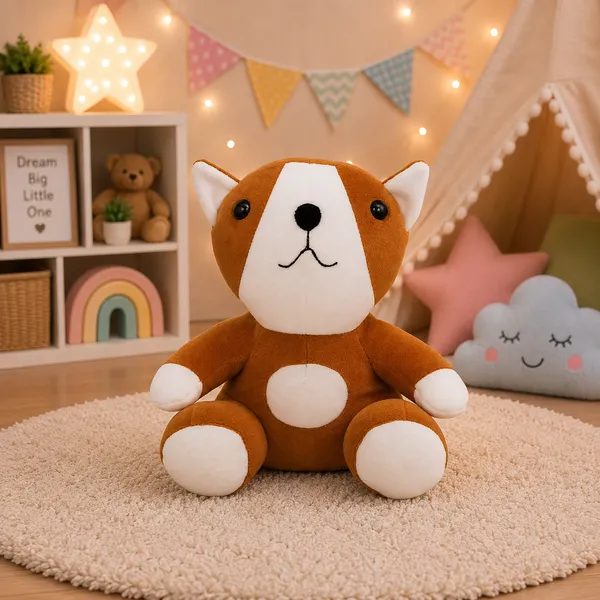 GOLDENHUB_TOYS_Plush_Dog_Stuffed_Animal,_20_cm,_Brown_and_White,_Sitting_Position