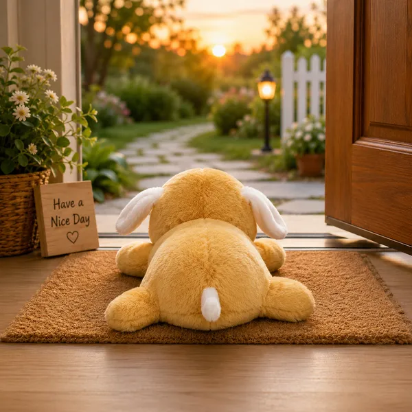 GOLDENHUB_TOYS_Plush_Brown_Dog_Stuffed_Animal,_Soft_Sleeping_Puppy_Toy_with_White_Ears