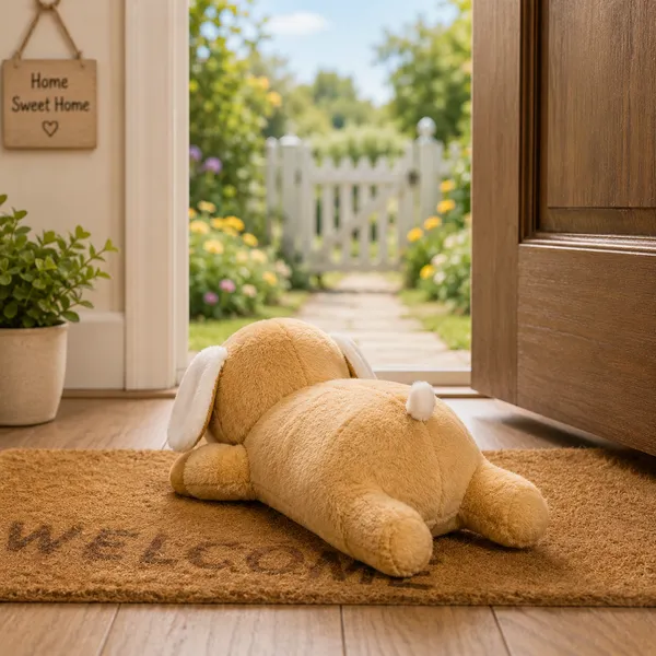 GOLDENHUB_TOYS_Plush_Brown_Dog_Stuffed_Animal,_Soft_Sleeping_Puppy_Toy_with_White_Ears