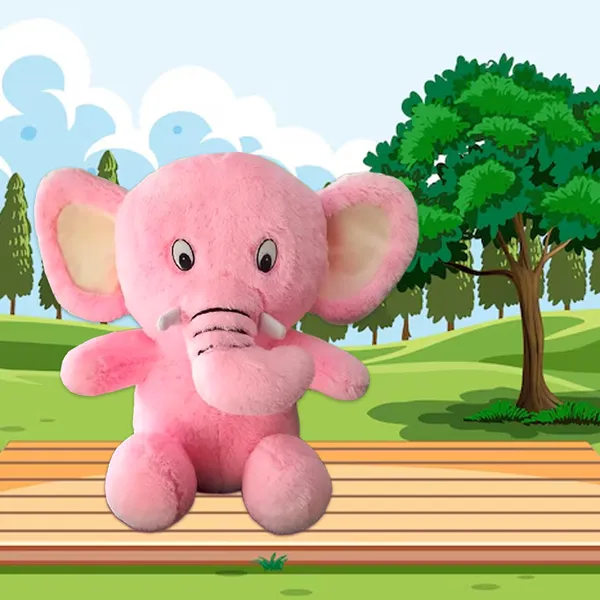 GOLDENHUB_TOYS_Plush_Elephant_Soft_Toy,_40_cm,_Pink,_Flappy_Legs