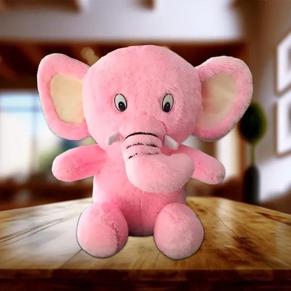 GOLDENHUB_TOYS_Plush_Elephant_Soft_Toy,_40_cm,_Pink,_Flappy_Legs