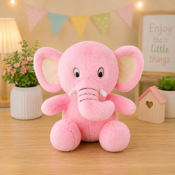 GOLDENHUB_TOYS_Plush_Elephant_Soft_Toy,_40_cm,_Pink,_Flappy_Legs