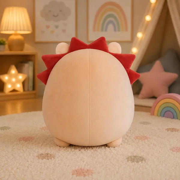 GOLDENHUB_TOYS_Plush_Lion_Cushion_Soft_Toy,_45_cm,_Peach_and_White,_Round_Shape