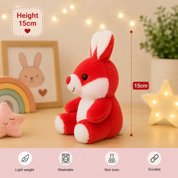 GOLDENHUB_TOYS_Teddy_Bunny_Sitting_Soft_Toy_–_20_CM,_Red_&_White,_Ultra-Soft_Plush,_for_Kids,_Girls_&_Boys