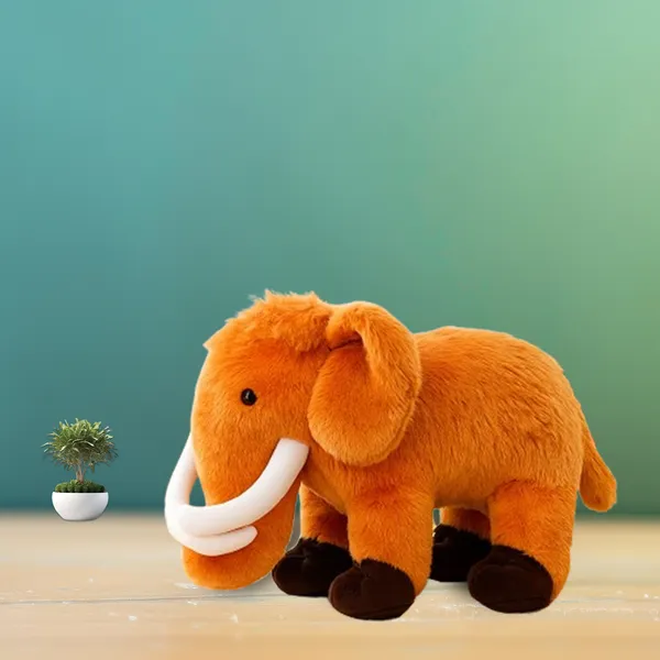 GOLDENHUB_TOYS_Jumbo_Plush_Elephant_Soft_Toy,_Brown_Fur,_White_Tusks