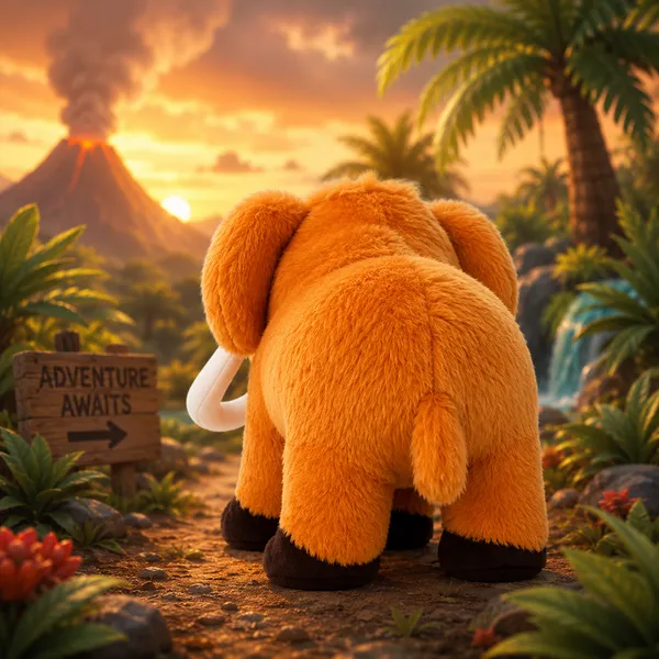 GOLDENHUB_TOYS_Jumbo_Plush_Elephant_Soft_Toy,_Brown_Fur,_White_Tusks