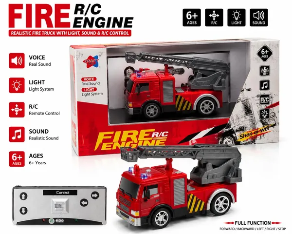 Red_Plastic_Rc_Fire_Engine_Truck_Kids__Pretend_Play__Collecting