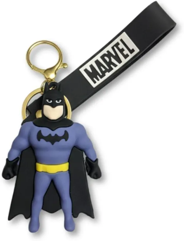 Batman_Keychain_for_Boys_&_Girls_|_3D_Superhero_Character_Keyring_with_Black_Silicone_MARVEL_Strap