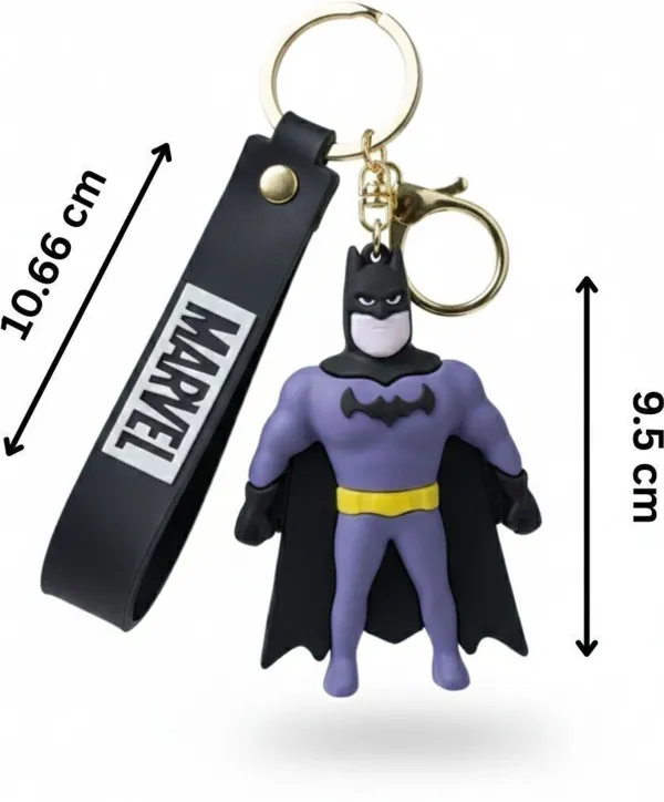 Batman_Keychain_for_Boys_&_Girls_|_3D_Superhero_Character_Keyring_with_Black_Silicone_MARVEL_Strap
