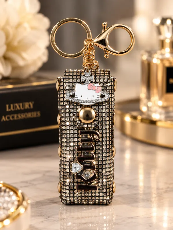 Black_Fashion_Cat_Keychain_for_Women_&_Girls___Cute_Cat_Bag_Charm_Key_Ring_for_Keys_Purse_Backpack_&_Gifting
