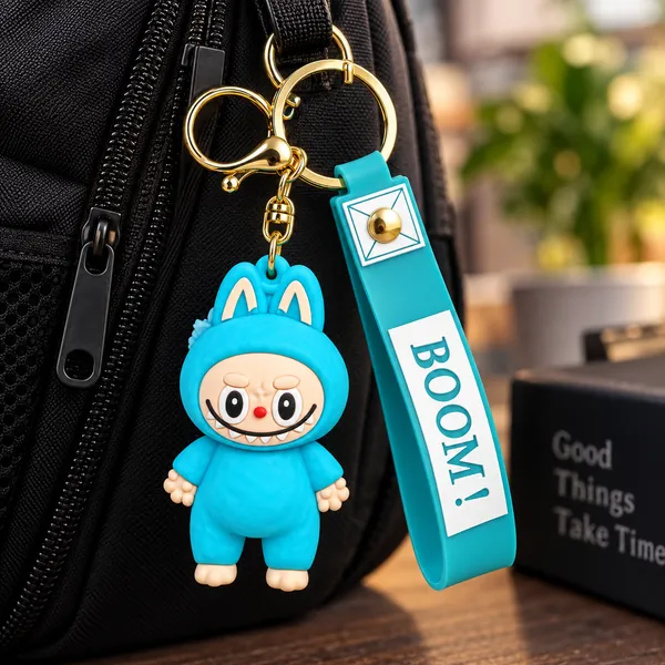 Cute_Blue_Monster_Keychain_for_Boys_&_Girls_|_3D_Cartoon_Character_Keyring_with_Turquoise_Silicone_Strap