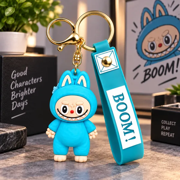 Cute_Blue_Monster_Keychain_for_Boys_&_Girls_|_3D_Cartoon_Character_Keyring_with_Turquoise_Silicone_Strap