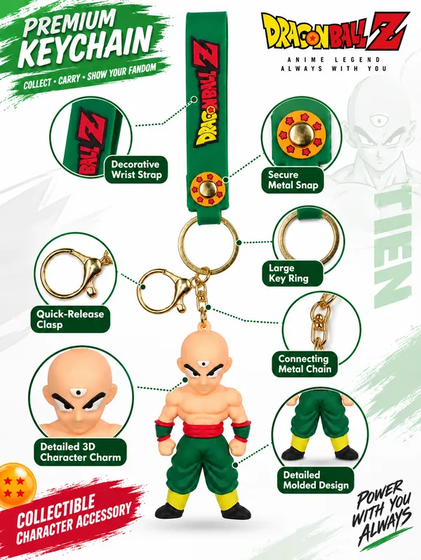 Dragon_Ball_Z_Tien_Keychain_For_Anime_Fans___3D_Character_Key_Ring_For_Keys_Backpack_School_Bag_&_Gifting_Pack_Of_2