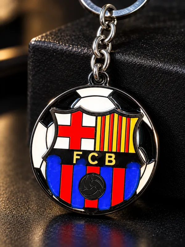 Fcb_Football_Keychain_For_Football_Fans___Soccer_Club_Style_Key_Ring_For_Keys_Backpack_School_Bag_&_Gifting_Pack_Of_2