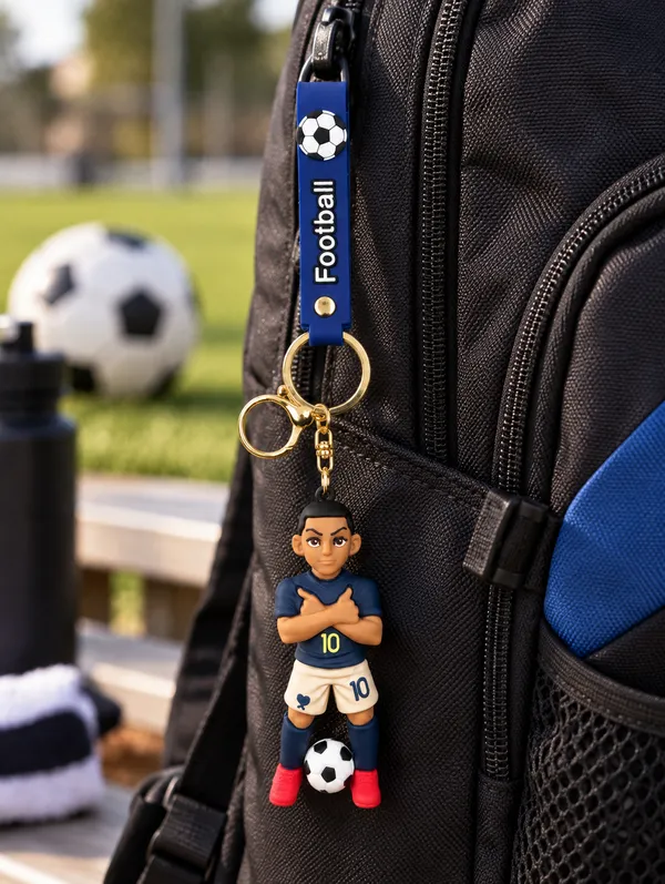Football_Player_Keychain_For_Sports_Fans___3D_Soccer_Character_Key_Ring_For_Keys_Backpack_School_Bag_&_Gifting_Pack_Of_2