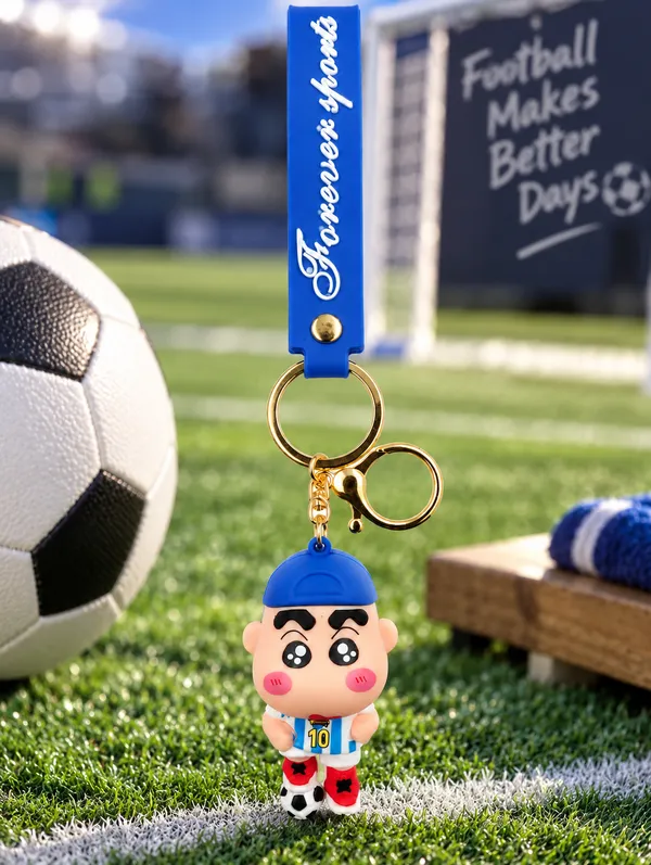 Football_Player_Keychain_For_Sports_Fans___3D_Soccer_Character_Key_Ring_For_Keys_Backpack_School_Bag_&_Gifting_Pack_Of_2