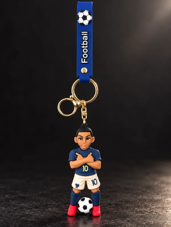 Football_Player_Keychain_For_Sports_Fans___3D_Soccer_Character_Key_Ring_For_Keys_Backpack_School_Bag_&_Gifting_Pack_Of_2