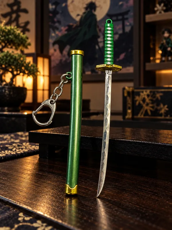 Green_Samurai_Sword_Keychain_for_Men_&_Boys___Mini_Katana_Style_Key_Ring_for_Keys_Backpack_Bag_&_Gifting