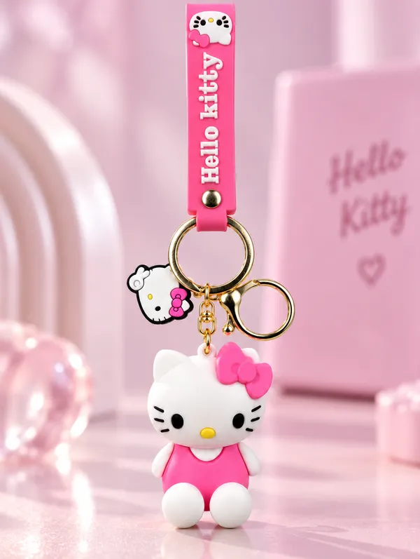 Hello_Kitty_Keychain_For_Kids_&_Fans___Cute_3D_Character_Key_Ring_For_Keys_Backpack_School_Bag_&_Gifting_Pack_Of_2