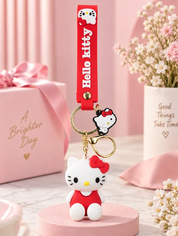 Hello_Kitty_Red_Keychain_For_Kids_&_Fans___Cute_Character_Key_Ring_For_Keys_Backpack_School_Bag_&_Gifting_Pack_Of_2