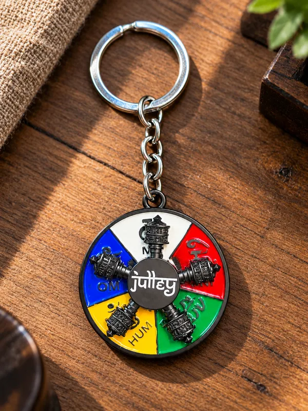 Julley_Prayer_Wheel_Keychain___Spiritual_Travel_Souvenir_Key_Ring_For_Keys_Backpack_Bag_&_Gifting_Pack_Of_2