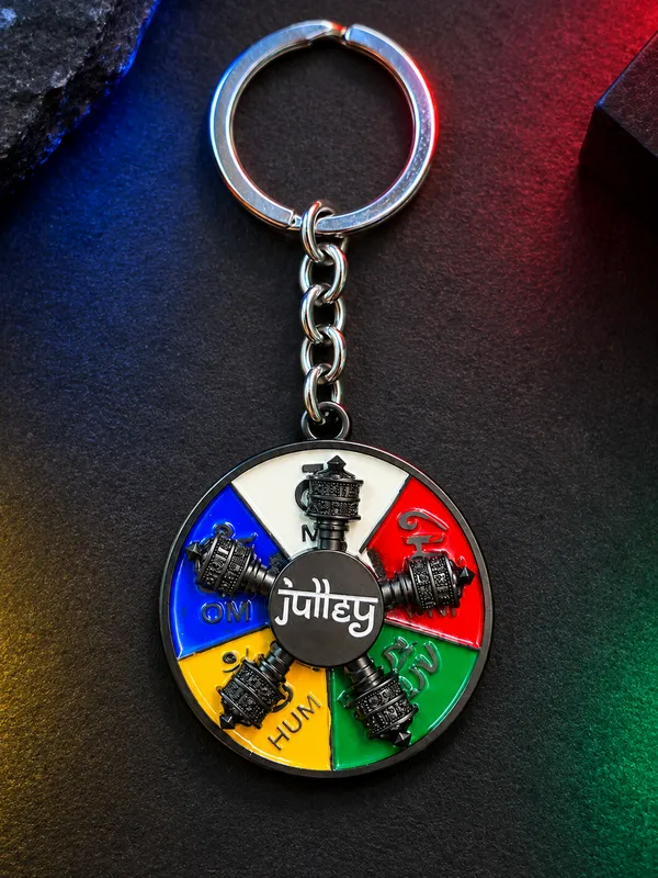 Julley_Prayer_Wheel_Keychain___Spiritual_Travel_Souvenir_Key_Ring_For_Keys_Backpack_Bag_&_Gifting_Pack_Of_2