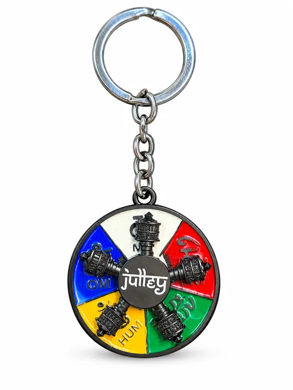 Julley_Prayer_Wheel_Keychain___Spiritual_Travel_Souvenir_Key_Ring_For_Keys_Backpack_Bag_&_Gifting_Pack_Of_2