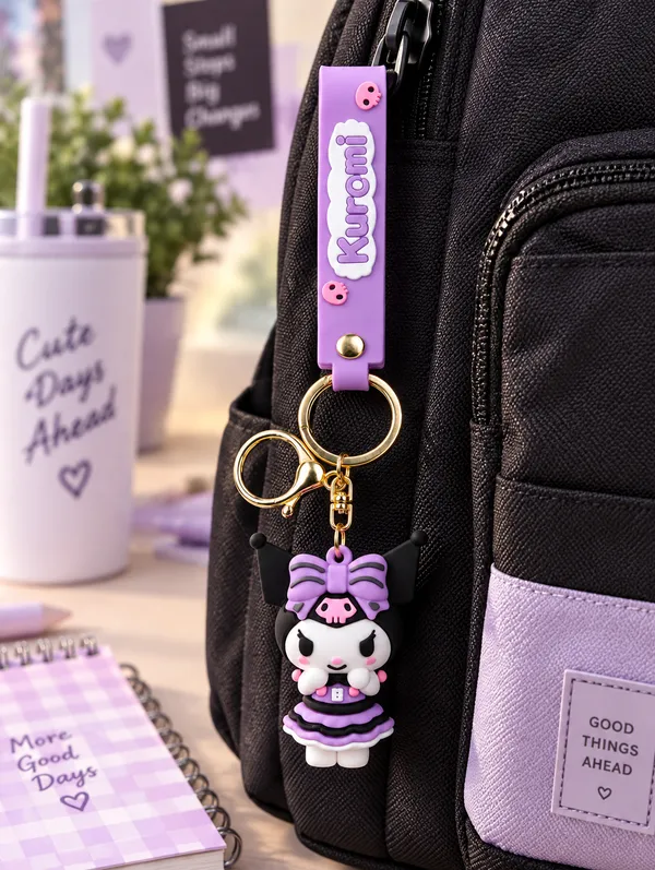 Kuromi_Keychain_For_Kids_&_Anime_Fans___Cute_3D_Character_Key_Ring_For_Keys_Backpack_School_Bag_&_Gifting_Pack_Of_2