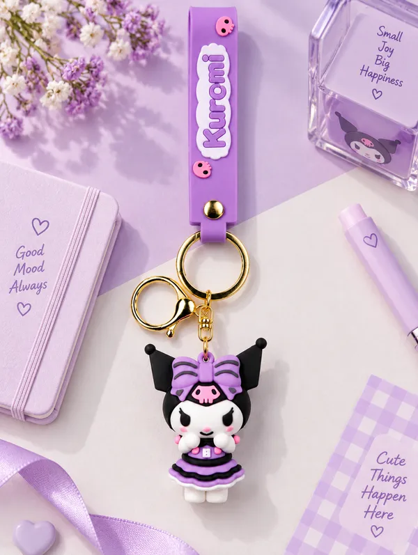 Kuromi_Keychain_For_Kids_&_Anime_Fans___Cute_3D_Character_Key_Ring_For_Keys_Backpack_School_Bag_&_Gifting_Pack_Of_2