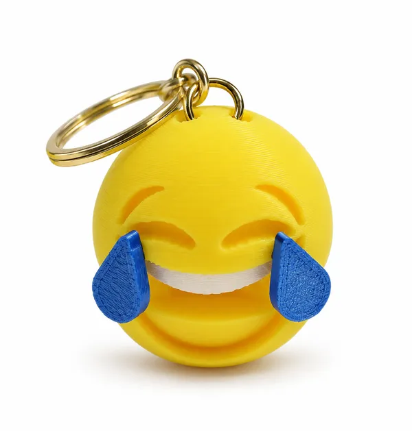 Laughing_Tears_Keychain___Funny_Emoji_Style_Key_Ring_for_Keys_Backpack_School_Bag_Purse_&_Gifting