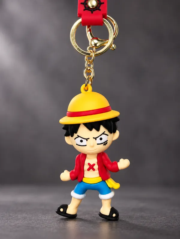 Luffy_One_Piece_Keychain_For_Anime_Fans___3D_Character_Key_Ring_For_Keys_Backpack_School_Bag_&_Gifting_Pack_Of_2