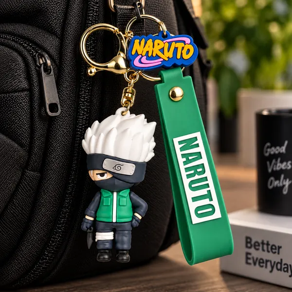 Naruto_Kakashi_Character_Keychain_for_Boys_&_Girls_|_3D_Anime_Character_Keyring_with_Green_Silicone_Strap