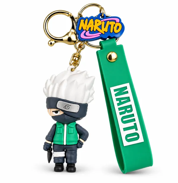 Naruto_Kakashi_Character_Keychain_for_Boys_&_Girls_|_3D_Anime_Character_Keyring_with_Green_Silicone_Strap