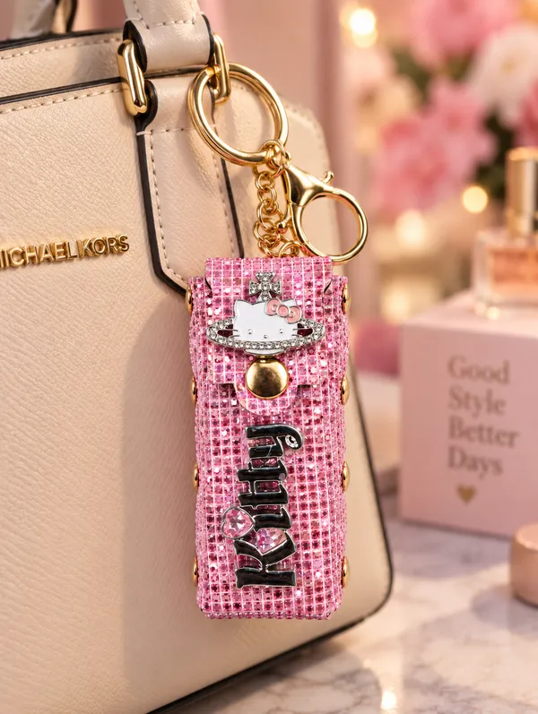 Pink_Fashion_Cat_Keychain_for_Women_&_Girls___Cute_Cat_Bag_Charm_Key_Ring_for_Keys_Purse_Backpack_&_Gifting