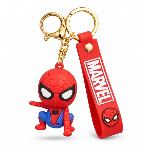 Spider-Man_Keychain_for_Boys_&_Girls_|_3D_Superhero_Character_Keyring_with_Red_Silicone_MARVEL_Strap