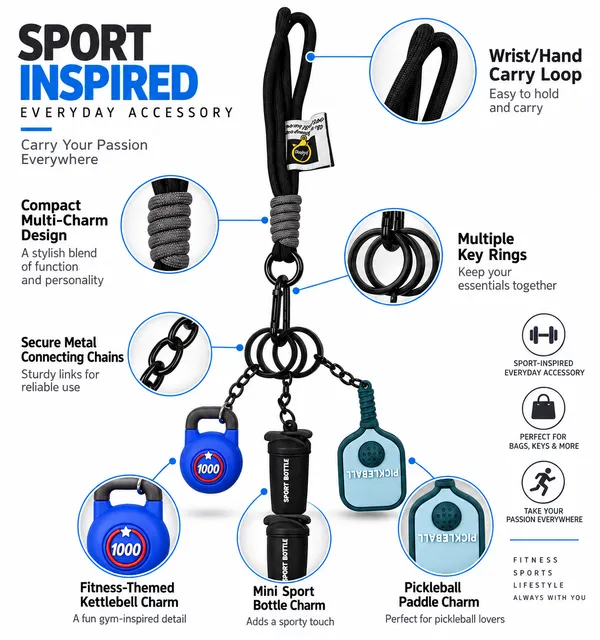 Sports_Trio_Keychain_For_Sports_Lovers___Mini_Sports_Theme_Key_Ring_For_Keys_Backpack_Gym_Bag_&_Gifting_Pack_Of_2