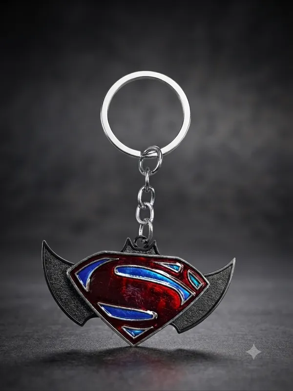 Superman_Batman_Keychain_For_Superhero_Fans___3D_Character_Key_Ring_For_Keys_Backpack_School_Bag_&_Gifting_Pack_Of_2
