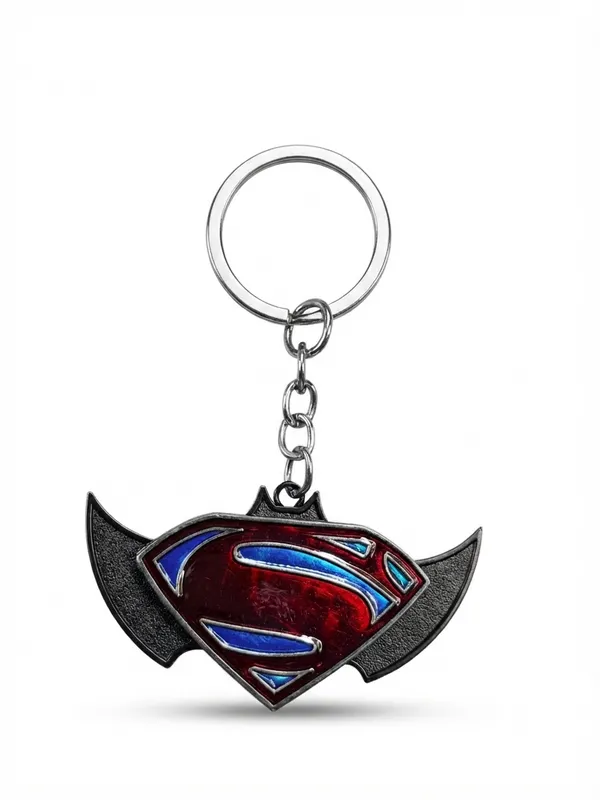 Superman_Batman_Keychain_For_Superhero_Fans___3D_Character_Key_Ring_For_Keys_Backpack_School_Bag_&_Gifting_Pack_Of_2