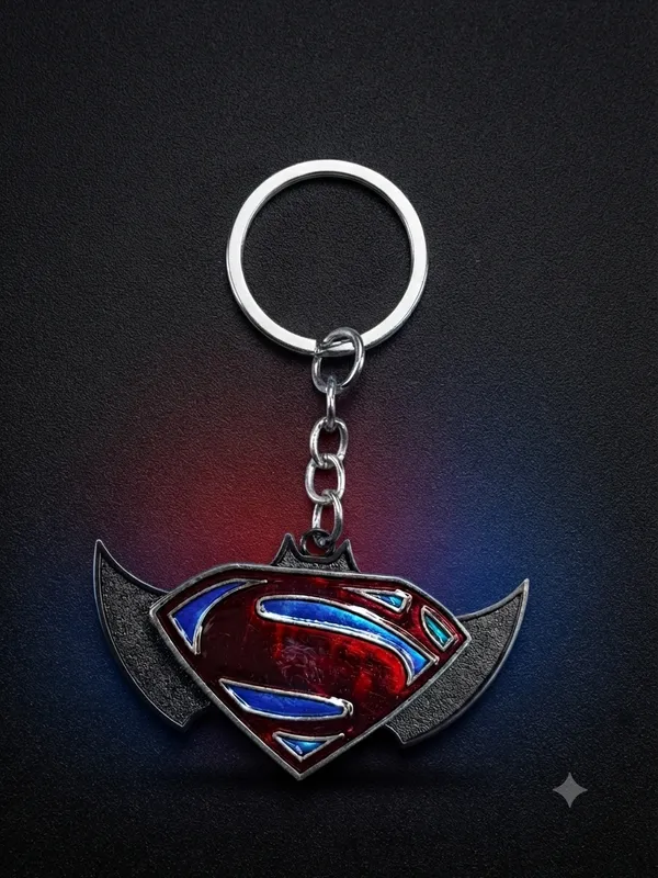 Superman_Batman_Keychain_For_Superhero_Fans___3D_Character_Key_Ring_For_Keys_Backpack_School_Bag_&_Gifting_Pack_Of_2