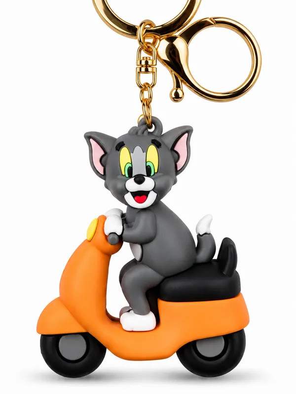 Tom_Scooter_Keychain_For_Kids_&_Cartoon_Fans___Cute_3D_Character_Key_Ring_For_Keys_Backpack_School_Bag_&_Gifting_Pack_Of_2