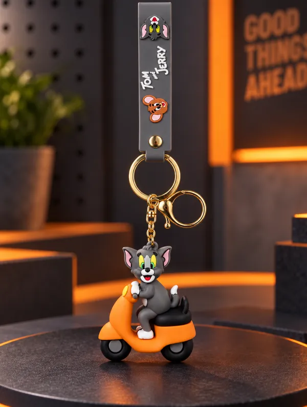Tom_Scooter_Keychain_For_Kids_&_Cartoon_Fans___Cute_3D_Character_Key_Ring_For_Keys_Backpack_School_Bag_&_Gifting_Pack_Of_2