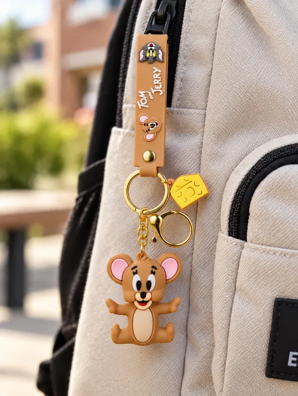 Tom_&_Jerry_Jerry_Keychain_For_Kids_&_Cartoon_Fans___Cute_3D_Character_Key_Ring_For_Keys_Backpack_School_Bag_&_Gifting_Pack_Of_2
