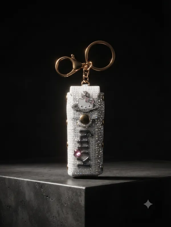White_Fashion_Cat_Keychain_for_Women_&_Girls___Cute_Cat_Bag_Charm_Key_Ring_for_Keys_Purse_Backpack_&_Gifting