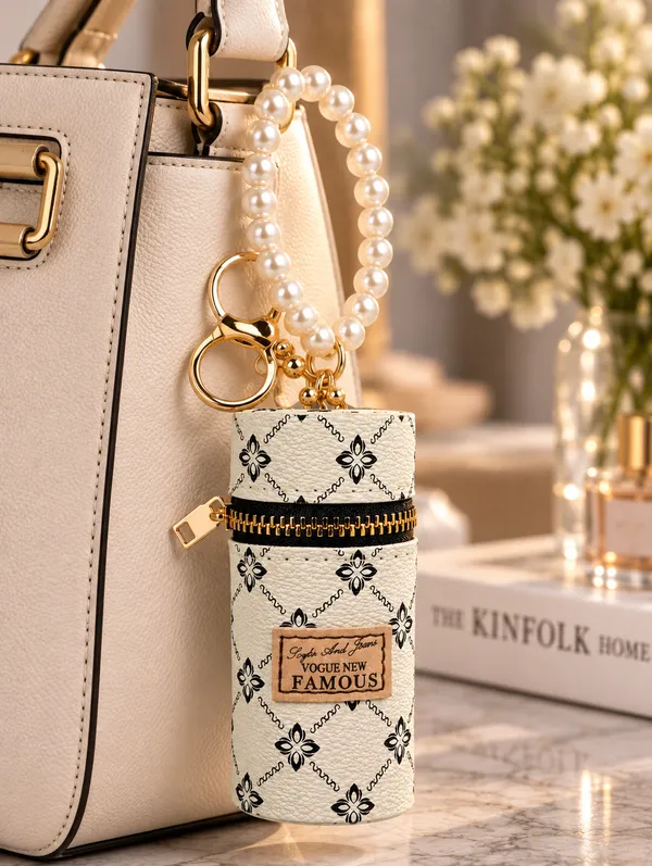 White_Fashion_Purse_Keychain_for_Women_&_Girls___Mini_Handbag_Style_Bag_Charm_Key_Ring_for_Keys_&_Gifting