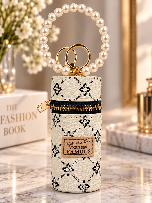 White_Fashion_Purse_Keychain_for_Women_&_Girls___Mini_Handbag_Style_Bag_Charm_Key_Ring_for_Keys_&_Gifting
