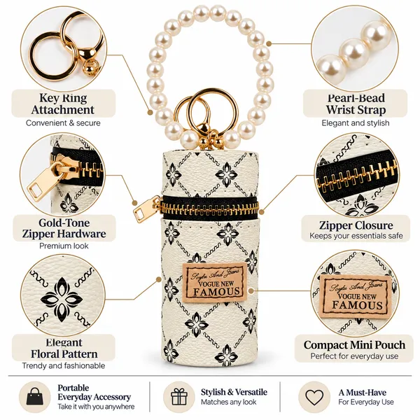 White_Fashion_Purse_Keychain_for_Women_&_Girls___Mini_Handbag_Style_Bag_Charm_Key_Ring_for_Keys_&_Gifting