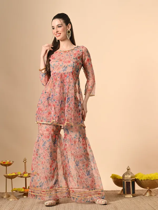 Peach_Floral_Print_Anarkali_Suit_for_Women