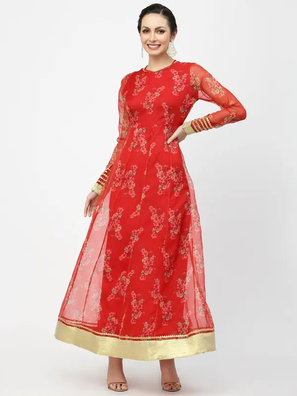 Organza_Anarkali_Floral_Printed_Kurta_Pent_Set_With_Dupatta_Set_Anarkali_Kurti_For_Women